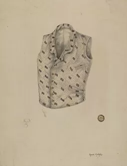Buttons Gallery: Waistcoat, c. 1938. Creator: Grace Halpin