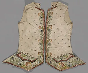 Lined With Cotton Plain Weave Prints: Waistcoat, France, 1750 / 1800. Creator: Unknown