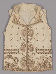 Laurel Wreath Collection: Waistcoat, France, 1790-92. Creator: Unknown