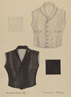 Isabelle De Strange Prints: Waistcoats, c. 1936. Creator: Isabelle De Strange