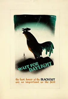 Nationalism Prints: Wait For Daylight, World War II poster