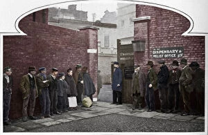 Sims Collection: Waiting for admission to St Marylebone Workhouse, Luxborough Street, London, c1901 (1903)