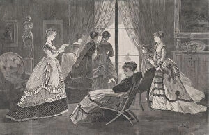 Images Dated 10th November 2020: Waiting for Calls on New Years Day (Harpers Bazar, Vol. II), January 2, 1869