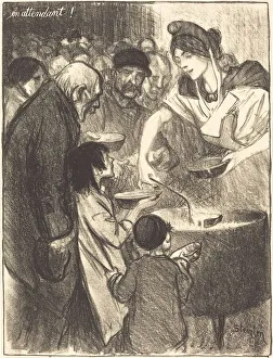 Soup Prints: Waiting (En attendant), 1895. Creator: Theophile Alexandre Steinlen