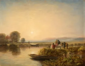 David The Elder Prints: Waiting For The Ferry - Morning, 1851. Creator: David Cox the elder