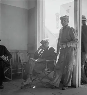 Benefit Prints: Waiting for the relief checks at Calipatria, California, 1937. Creator: Dorothea Lange