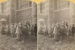 Waiting for the Royal family at entrance to Palace, 1886 / 88