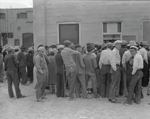 Dole Prints: Waiting for the semi-monthly relief checks at Calipatria