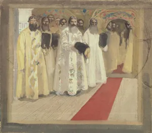 Alexis Of Russia Collection: Waiting for the Tzar, 1901. Artist: Ryabushkin, Andrei Petrovich (1861-1904)