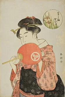 The Waitress Ohisa of the Takashimaya, c. 1792/93. Creator: Katsukawa Shuncho