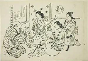 Torii School Prints: The Waka Murasaki Chapter from The Tale of Genji (Genji Waka Murasaki)