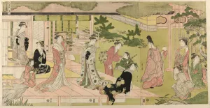 Wakana, Part 1 (Wakana, jo), from the series A Fashionable Parody of the Tale... c. 1789/94. Creator: Hosoda Eishi. Wakana, Part 1 (Wakana, jo), from the series A Fashionable Parody of the Tale... c. 1789/94. Creator: Hosoda Eishi