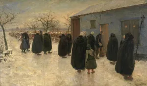 Mourning Dress Prints: The Wake, 1889-1890. Creator: Theodoor Verstraete
