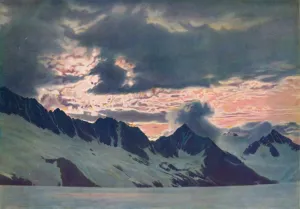 Our Wonderful World Prints: In the Wake of the Dawn: Green Mists Seen on Alpine Peak and Valley, c1935