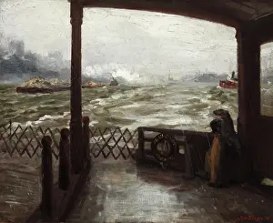 Pennsylvania Prints: Wake of the Ferry, No. 1, 1907. Creator: John Sloan