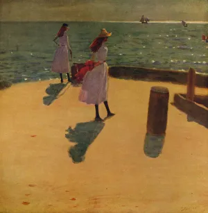 Fin De Siecle Collection: On Walberswick Pier, c1887, (c1915). Artist: Philip Wilson Steer