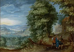 Travelling Prints: The Walk to Emmaus, c1600. Creator: Flemish Master