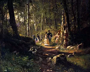 Path Collection: A Walk in a Forest, 1869. Artist: Ivan Shishkin