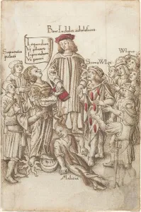 Instructions Prints: Do Not Walk outside the Public Highway [fol. 35 recto], c. 1512 / 1515. Creator: Unknown