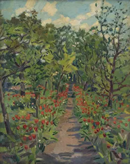 Tulipa Prints: Walk in Petrzalka Park, 1935-1940. Creator: Gustav Mally