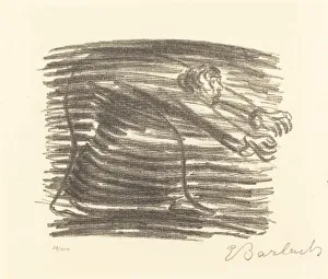 Hymn Prints: Walk in the Shadow, 1922. Creator: Ernst Barlach
