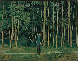 Schwitzerland Collection: Walking at the forest edge, ca 1885