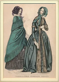 Walking & Public Promenade Dresses, c19th century. Creator: Unknown