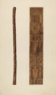 Cheney Gallery: Walking Stick, 1935 / 1942. Creator: Clyde L. Cheney
