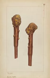 Walking Stick Collection: Walking Stick, c. 1937. Creator: Edward L Loper