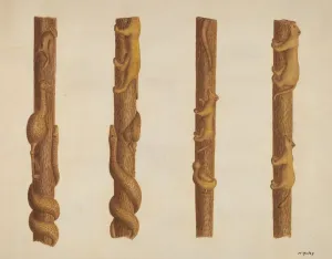 Walking Stick, c. 1940. Creator: William McAuley