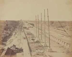Peking Prints: Top of the Wall From Anting Gate, Pekin, Taken Possession by English and French Troops