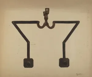 Wall Mounted Prints: Wall Bracket Candleholder, c. 1938. Creator: Richard Barnett