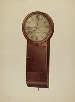 Wenger Frank Prints: Wall Clock, c. 1938. Creator: Frank Wenger
