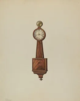 Numeral Prints: Wall Clock, c. 1938. Creator: Lawrence Phillips