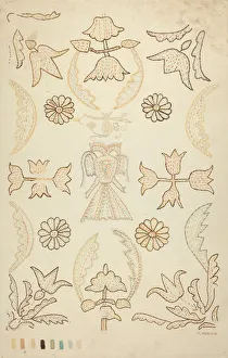 Marjery Parish Prints: Wall Decoration, 1935 / 1942. Creator: Marjery Parish