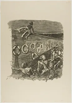 Lifebelt Prints: At the Wall of the Federationists, June 1894. Creator: Theophile Alexandre Steinlen