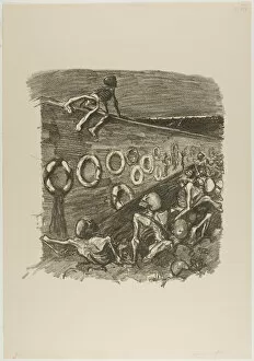 Skeleton Gallery: At the Wall of the Federationists, June 1894. Creator: Theophile Alexandre Steinlen
