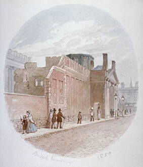 Demolished Gallery: Part of a wall of the old British Museum, Bloomsbury, London, 1850. Artist: James Findlay