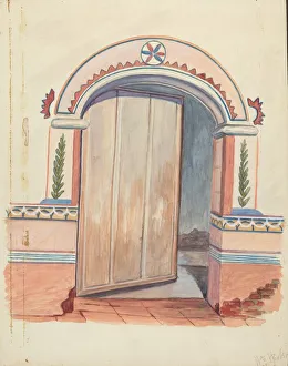 Herbert William Prints: Wall Painting, 1935 / 1942. Creator: William Herbert