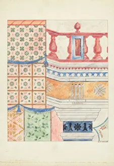 Variety Collection: Detail of Wall Painting, 1937. Creator: Randolph F Miller