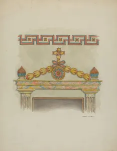 Edward Jewett Prints: Wall Painting, c. 1939. Creator: Edward Jewett