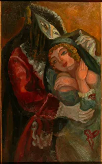 Wall painting from the Cabaret The comedian's rest home, 1916. Creator: Sudeykin, Sergei Yurievich (1882-1946). Wall painting from the Cabaret The comedian's rest home, 1916. Creator: Sudeykin, Sergei Yurievich (1882-1946)