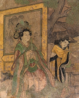 Screen Prints: Wall painting fragment, 1300s. Creator: Unknown