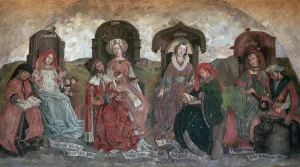 Rhetoric Gallery: Wall painting of Grammar, Logic, Rhetoric and Music