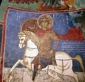 Cyprus Prints: Wall-painting of St George, 3rd century
