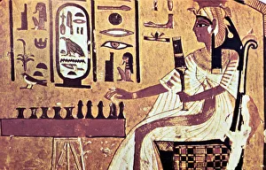 Cartouche Prints: Wall painting from the tomb of Nefertari