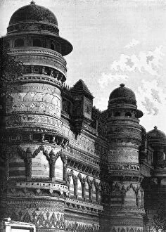 Cassell Petter Galpin Gallery: Side Wall of the Pâl Palace, Gwalior, c1891. Creator: James Grant