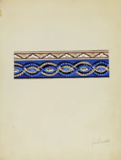 Wall Paper Sample Prints: Wall Paper Border, c. 1936. Creator: Alfonso Umana