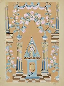 Wall Paper and Border, c. 1936. Creator: Burton Ewing