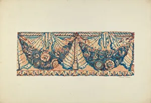 Frances Lichten Prints: Wall Paper Border, c. 1937. Creator: Frances Lichten